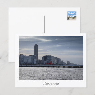 Ostend Coastal City Skyline, Belgium Postcard