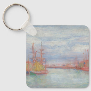 Ostend Harbour by James Ensor (1900) Keychain