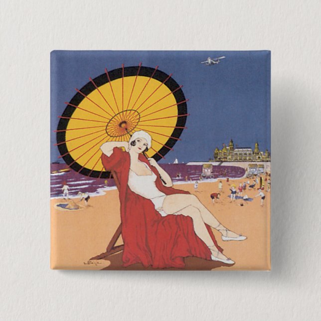 Ostende - Belgique 2 Inch Square Button (Front)