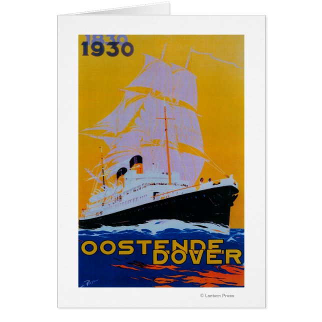 Ostende Dover Poster Vintage Europe (Devant)