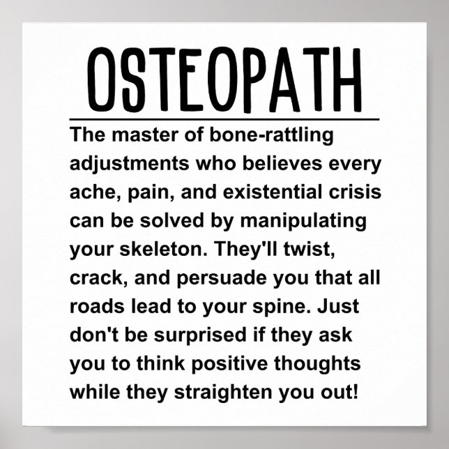 Osteopath  poster (Front)
