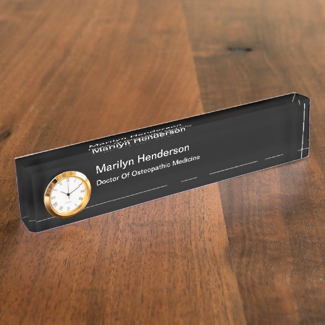 Osteopathic Medical Doctor Nameplate (Side)