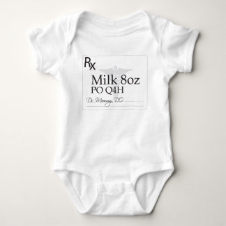 osteopathic, milk, prescription, doctor, medical, baby bodysuit