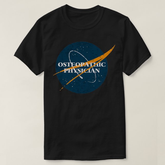 Osteopathic Physician Space Vintage 1 T-Shirt (Design Front)
