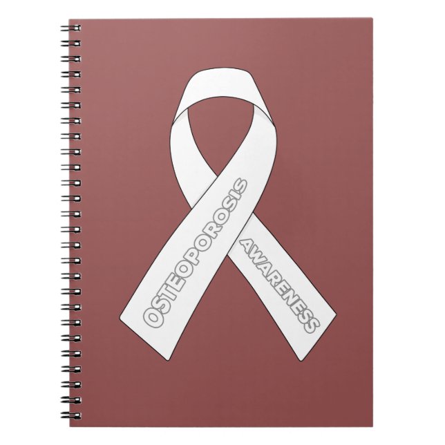 osteoporosis Awareness Ribbon Notebook (Front)