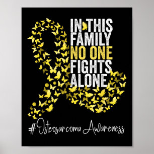 Osteosarcoma Awareness Month Yellow Ribbon Poster