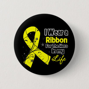 Osteosarcoma Ribbon Hero in My Life 2 Inch Round Button