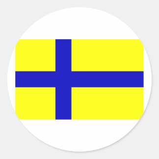 Ostergotland clear, Sweden Classic Round Sticker