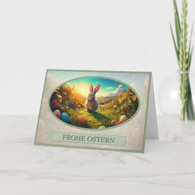 Osterhase im Frühlingszauber Card (Front)