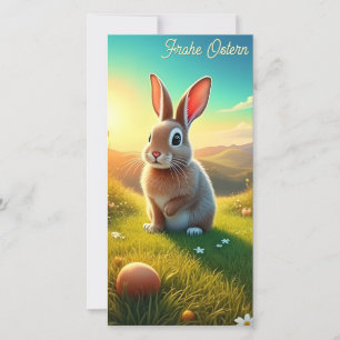 Osterhase und bunte Eier im Frühlingszauber