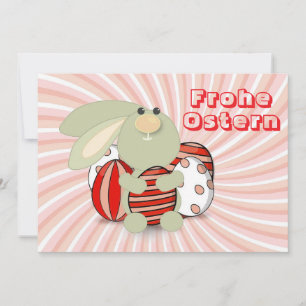 Osterkarte mit Hase und Eiern Holiday Card