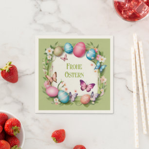 Osterkranz: Frohe Ostern - Napkin