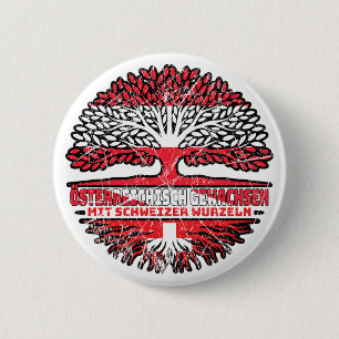 Österreich Österreichisch Schweizer Schweiz Baum 2 Inch Round Button