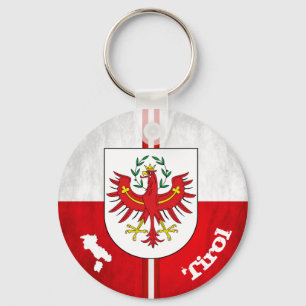 " Österreich: Tirol Flagge und Wappen ... Keychain