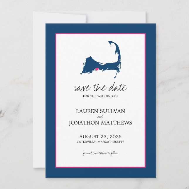 Osterville Cape Cod Wedding Save the Date (Front)