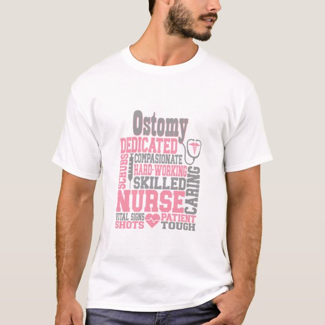 Ostomy Nurse Colon Cancer Stoma Bag Crohns Colitis T-Shirt (Front)