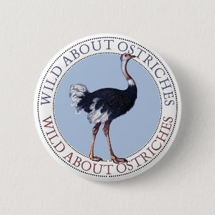 Ostrich 2 Inch Round Button