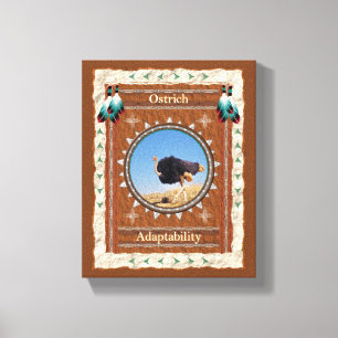 Ostrich Adaptability Energy Canvas Print