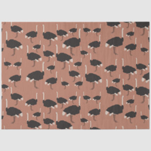 Ostrich Bird Illustration Pattern  Tissue Paper