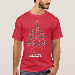 Ostrich Bird Lover Matching Santa Ostrich Christma T-Shirt