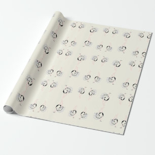 ostrich bird on brown wrapping paper