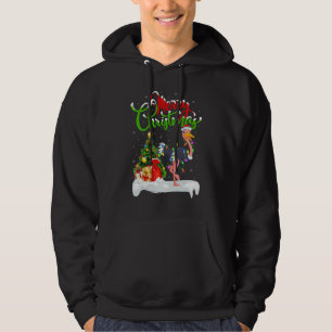 Ostrich Bird   Xmas Decorations Santa Ostrich Chri Hoodie