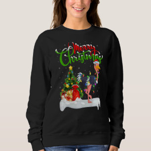 Ostrich Bird Xmas Decorations Santa Ostrich Chris Sweatshirt