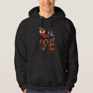 Ostrich Christmas Lights Led  Santa Hat Christmas Hoodie