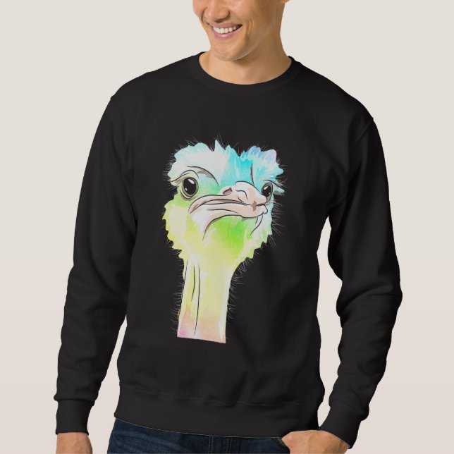 Ostrich Colourful Ostriches Sweatshirt (Front)