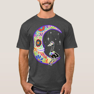 Ostrich Dia de Los Muertos Skeleton  T-Shirt