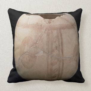 Ostrich egg cut in the form of a vase from Puig de Throw Pillow