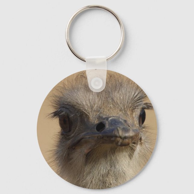 Ostrich Face Keychain (Front)