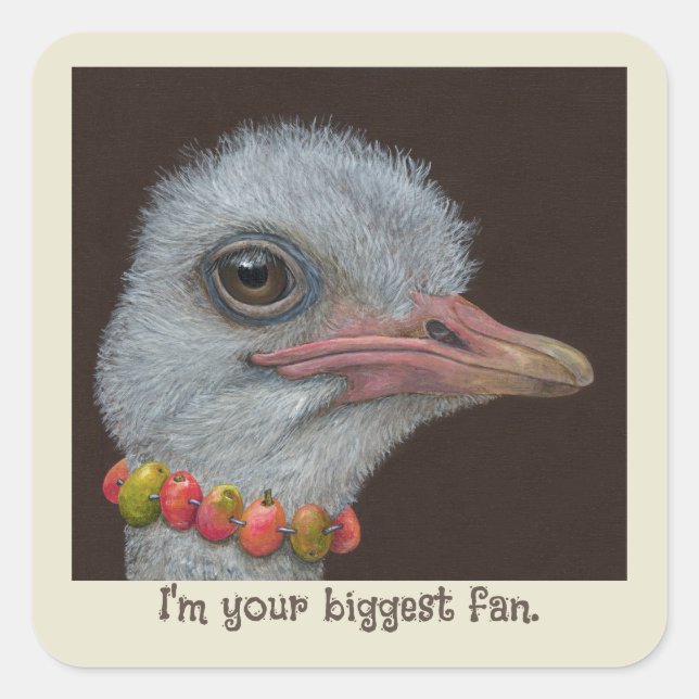 Ostrich fan stickers (Front)
