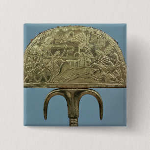 Ostrich-feather fan from the Tomb of 2 Inch Square Button