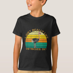 Ostrich Funny Animal Quote With Vintage Shape Desi T-Shirt