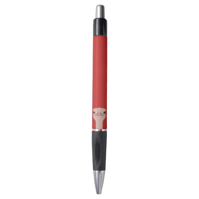 Ostrich funny face pen (Front Vertical)