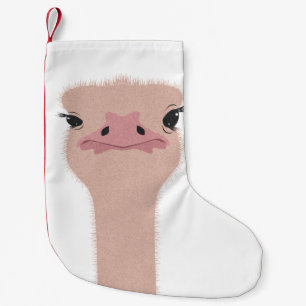 Ostrich funny face small christmas stocking