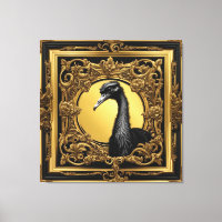 Ostrich gold ornamental frame