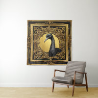 Ostrich gold ornamental frame