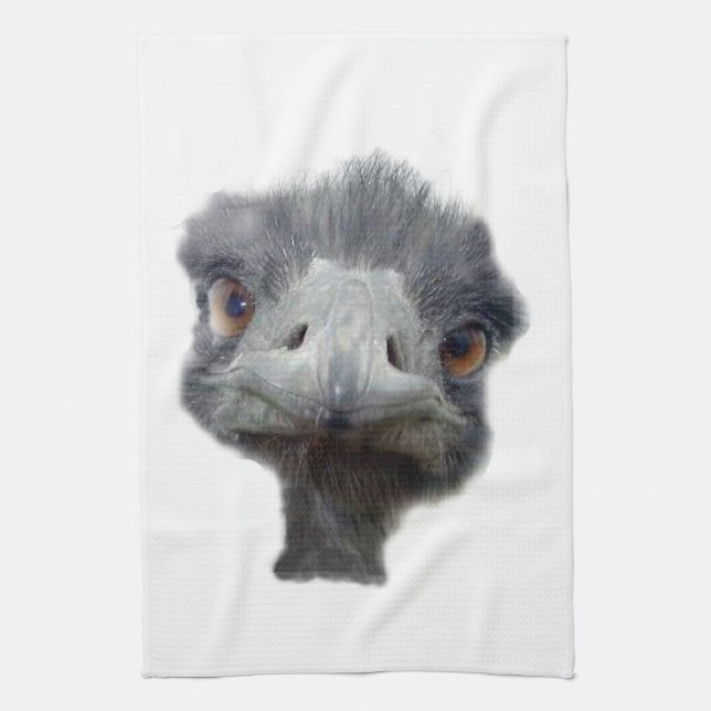 Ostrich head kitchen towel (Vertical)