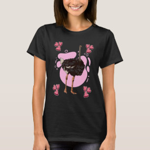 Ostrich Heart Design Bird Stuff Ostriches T-Shirt