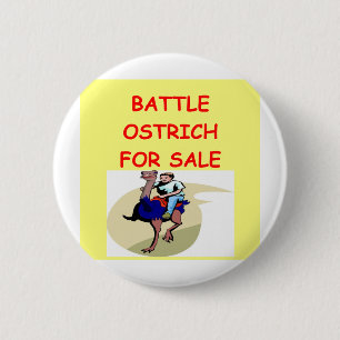 ostrich joke 2 inch round button