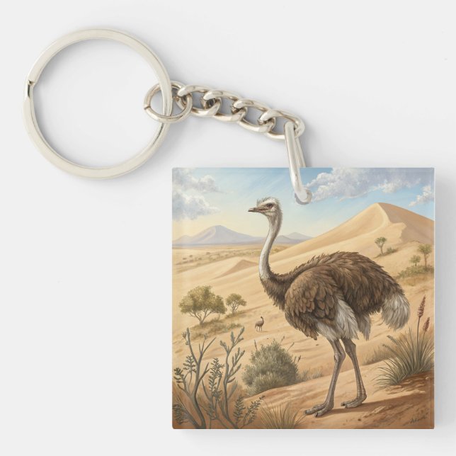 ostrich keychain (Front)