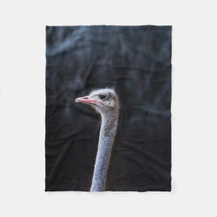Ostrich Photography Fleece Blanket