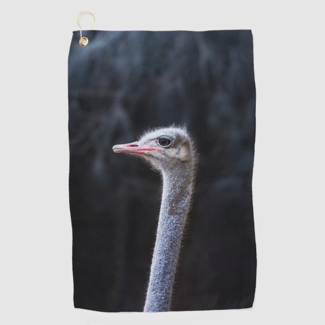 Ostrich Photography Golf Towel (Front)