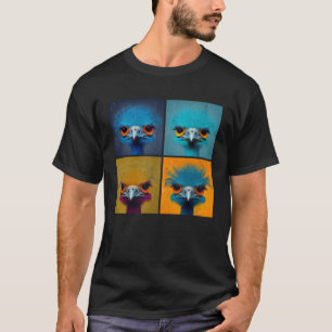 Ostrich Pop Illustration Colourful Animal Women  1 T-Shirt