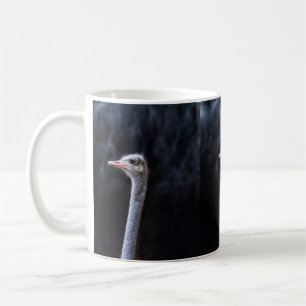 ostrich portrait coffee mug