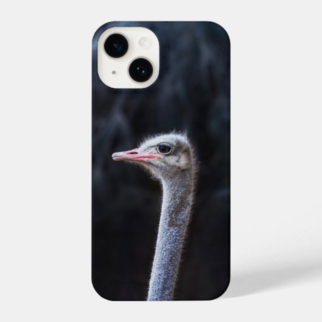 ostrich portrait     iPhone case (Back)