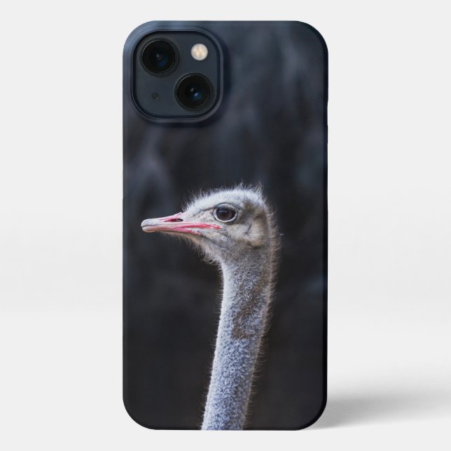 ostrich portrait     iPhone case (Back)