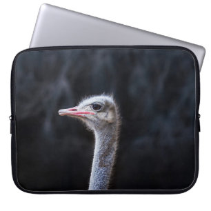 ostrich portrait laptop sleeve